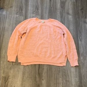 J Crew Waffle peach sweater